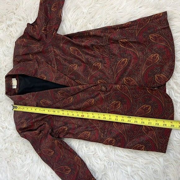 Michael & Company Womens Vintage Paisley Floral Jacket Blazer Jacket Size Small - Picture 5 of 12